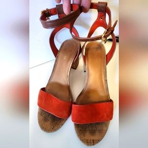 Coach Leather and Suede Block Heels